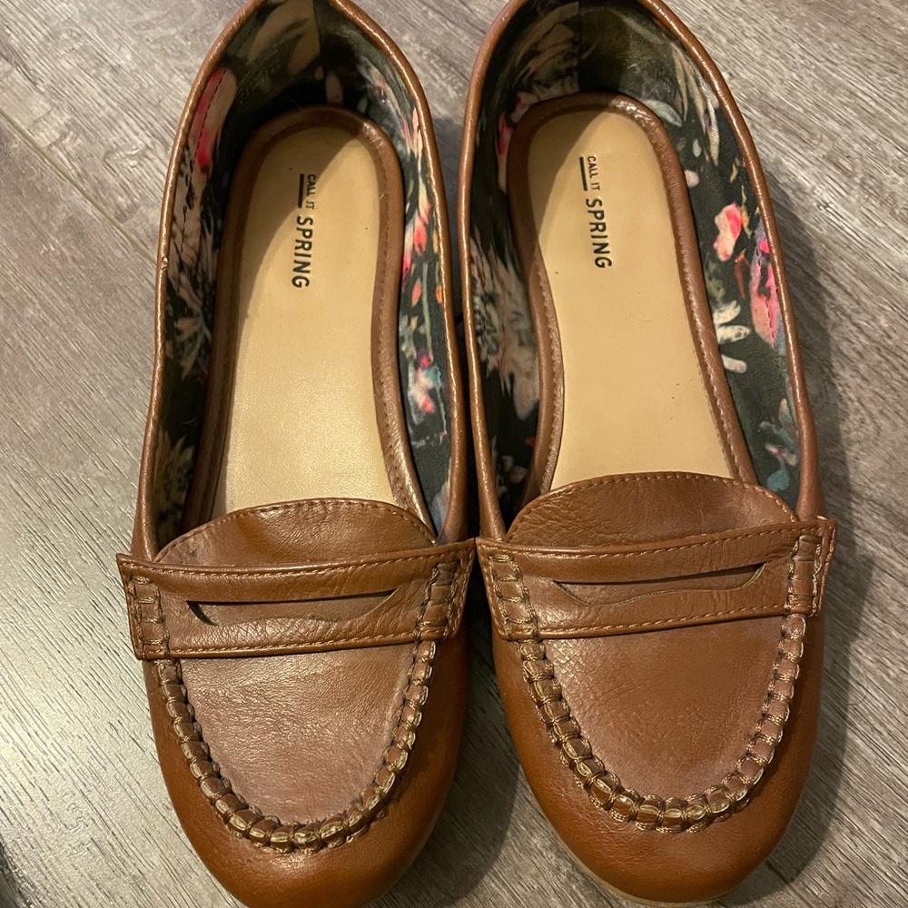Brown loafers used but good condition